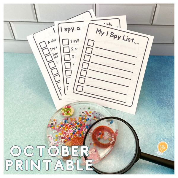 I Spy Printables - October Box Activities